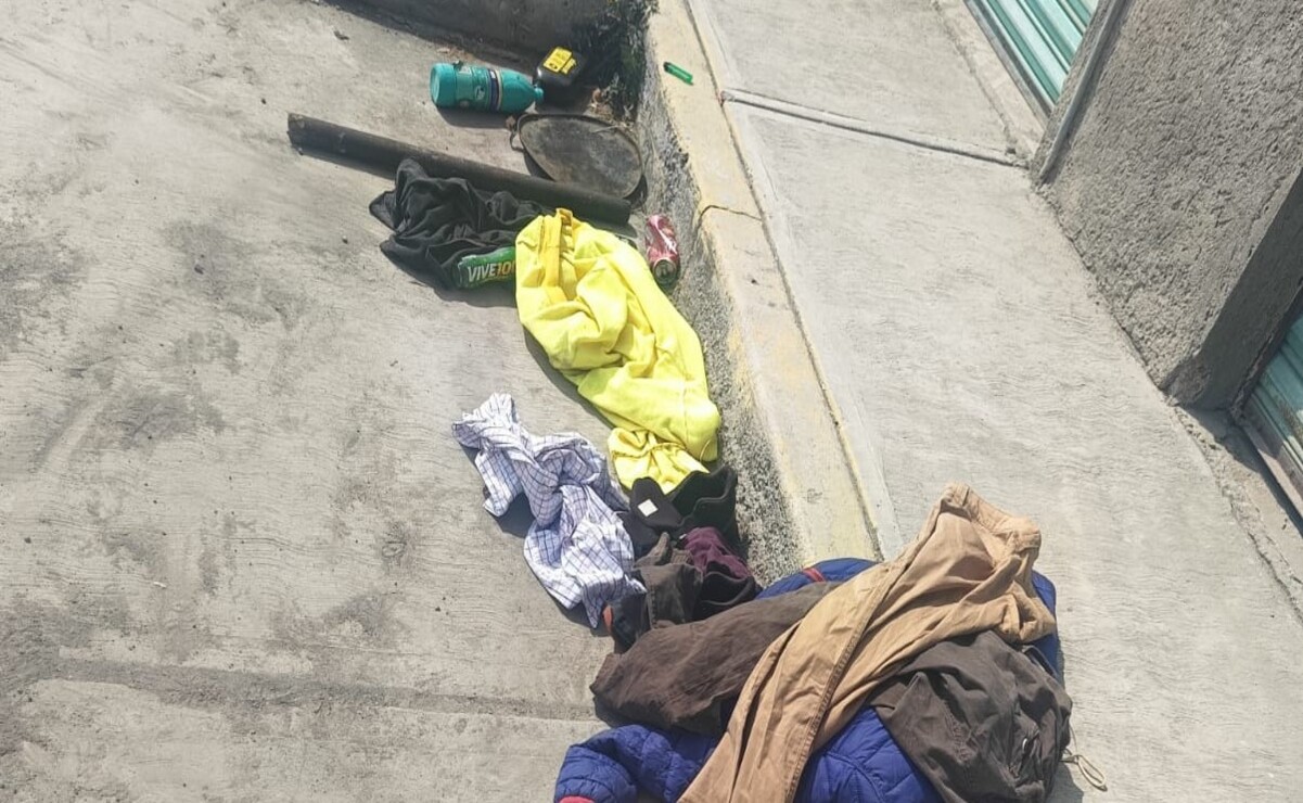 En el lugar donde se encontraba el hombre en situación de calle solo encontraron ropa. Foto: Especial