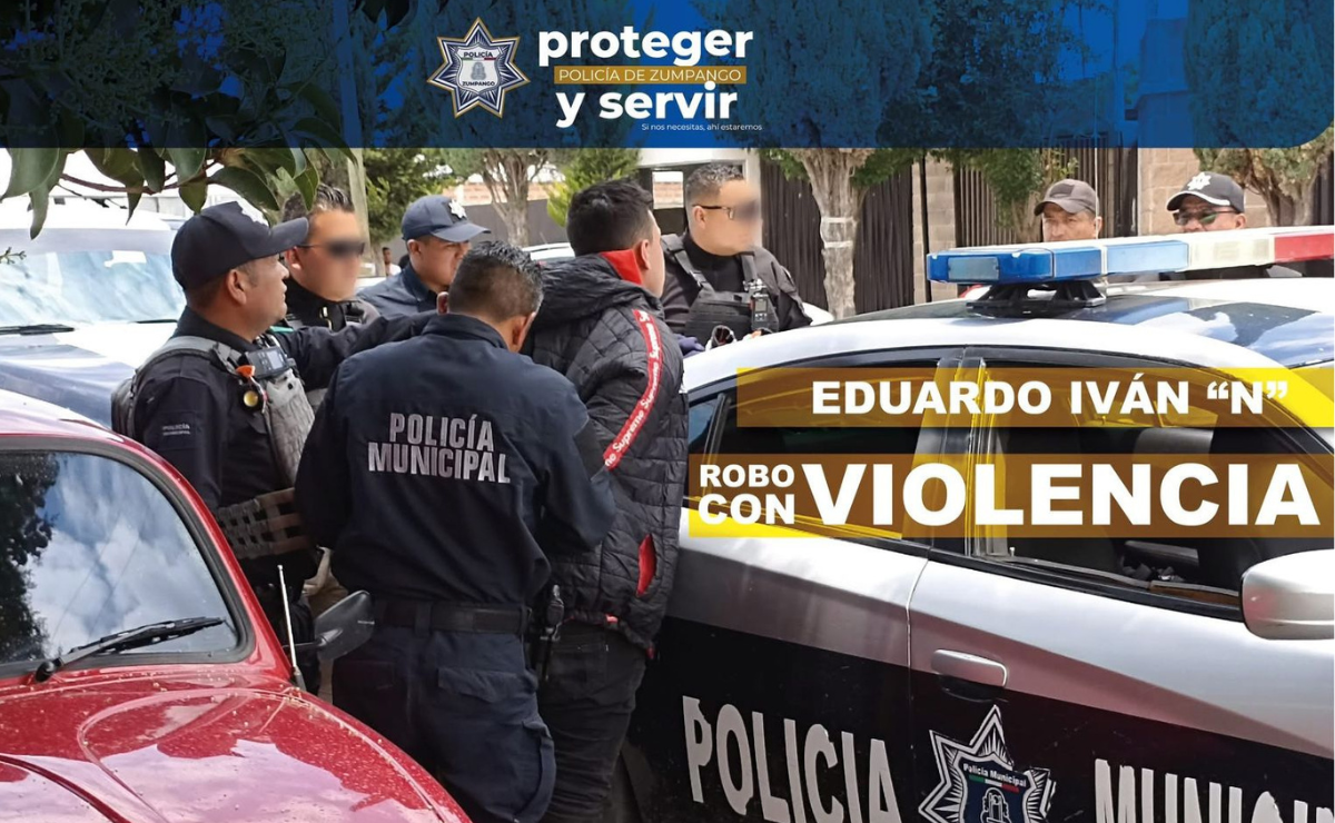 Cae en Zumpango sujeto que robaba comercios con un arma de juguete. Foto: Especial