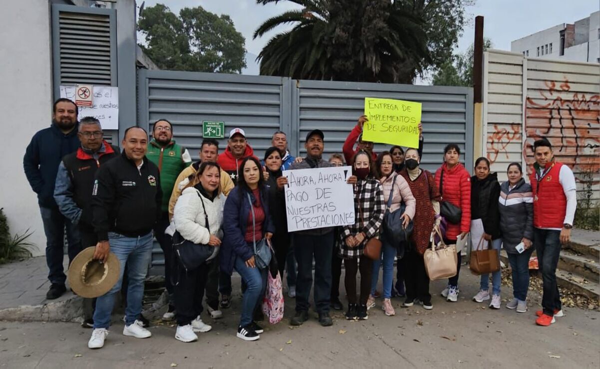 Los empleados demandan la falta de pago del servidor público, caja de ahorro y prestaciones pendientes desde el 2019. Foto: Especial