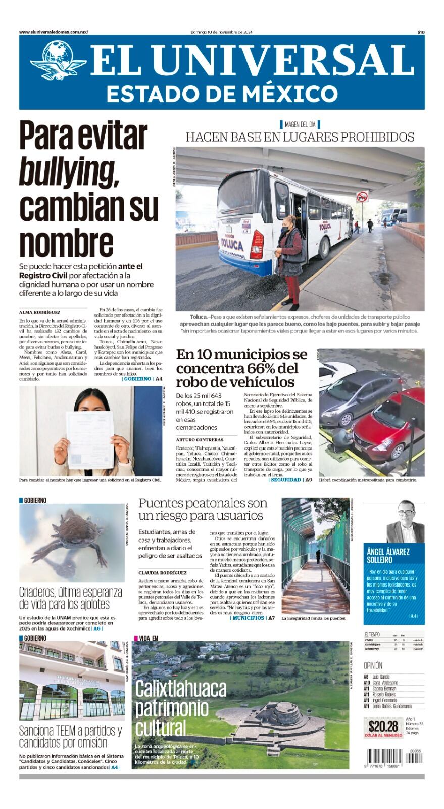 Portada 10 noviembre del 2024