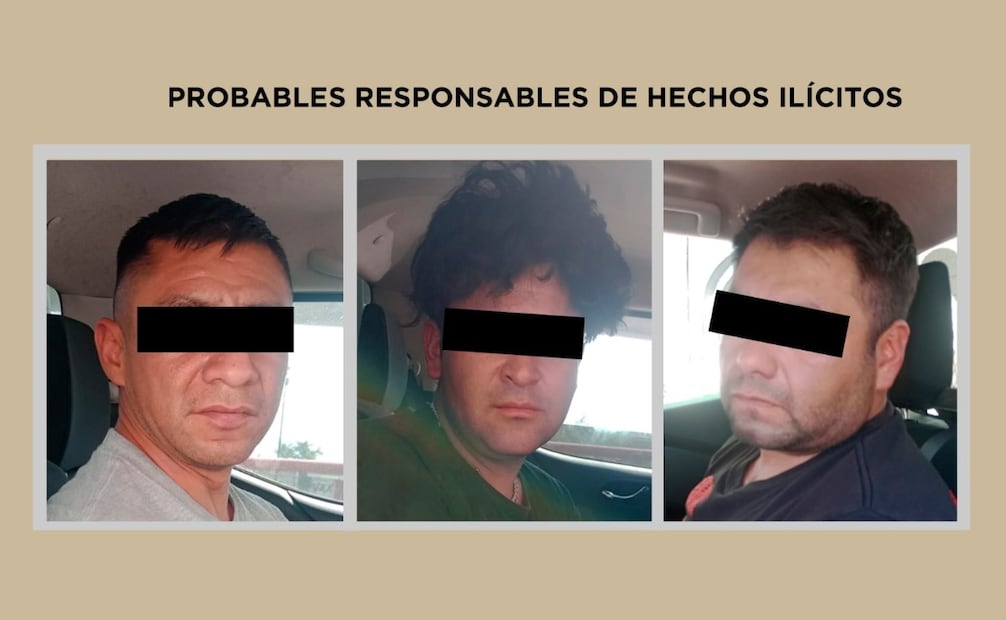 Luis “N”, Alexis “N” y Axel “N” fueron asegurados en el sitio y trasladados ante las autoridades correspondientes. Foto Especial