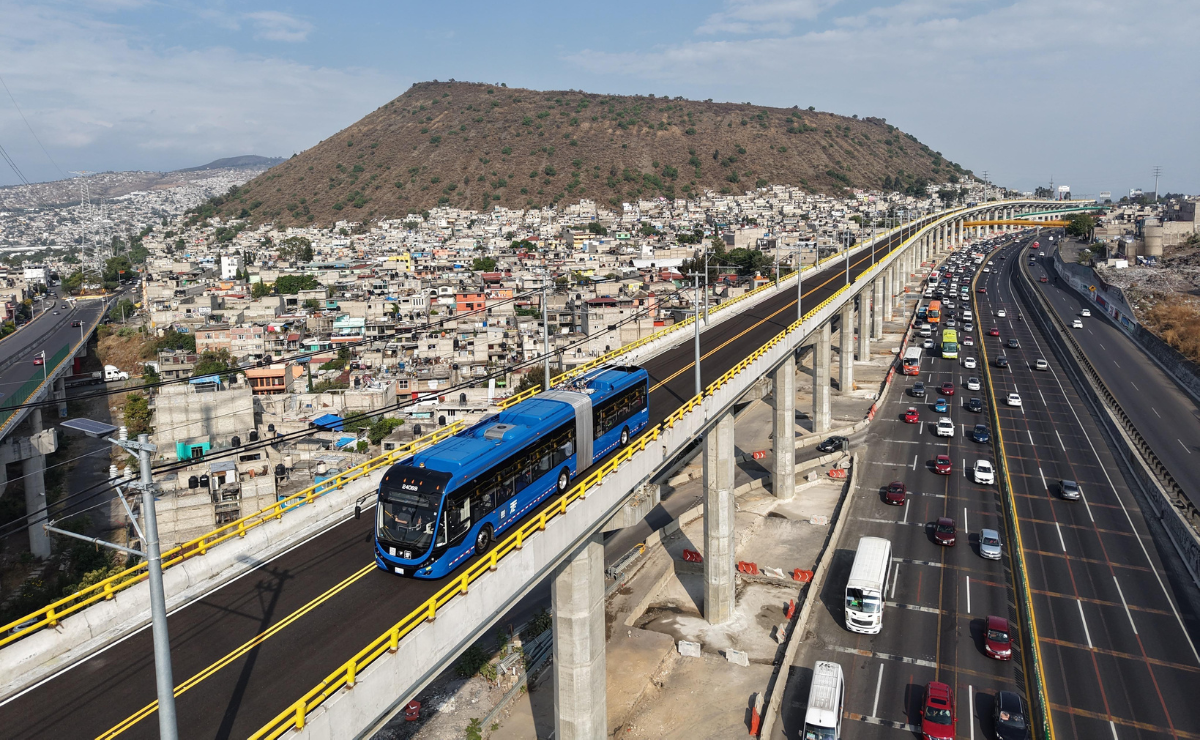 Vista de la infraestructura del Trolebús Elevado Chalco-Santa Martha, proyecto que conectará el oriente del Estado de México y la Ciudad de México. Foto: Especial