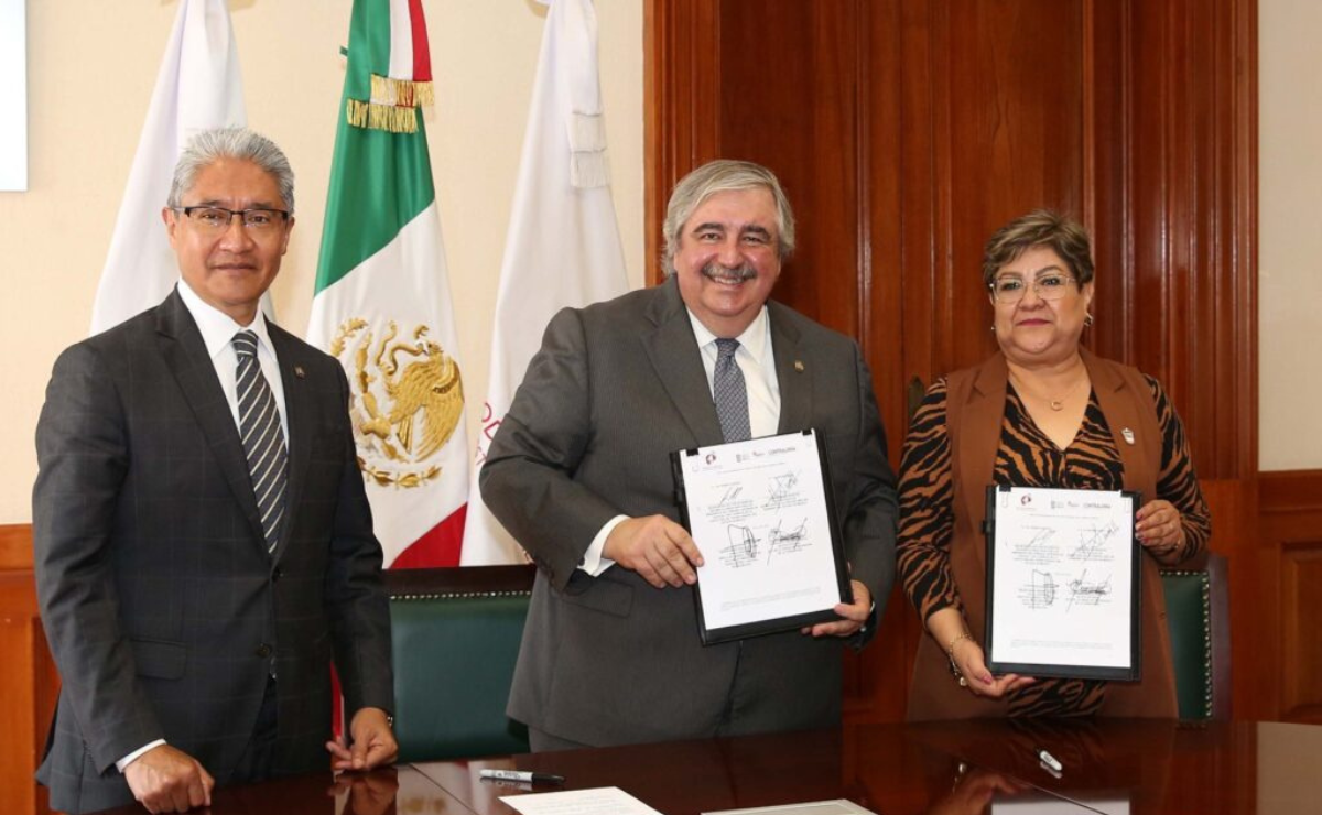 Firman convenio la Secretaría de la Contraloría y Poder Judicial del Estado de México Foto: Especial