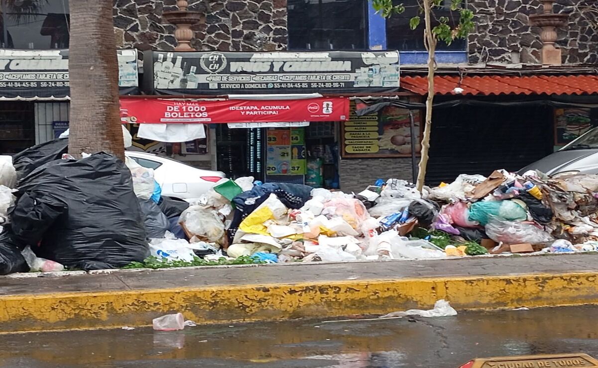 Tras la inundación en el tiradero Neza III las autoridades locales han suspendido la recolección de basura. Foto: Especial