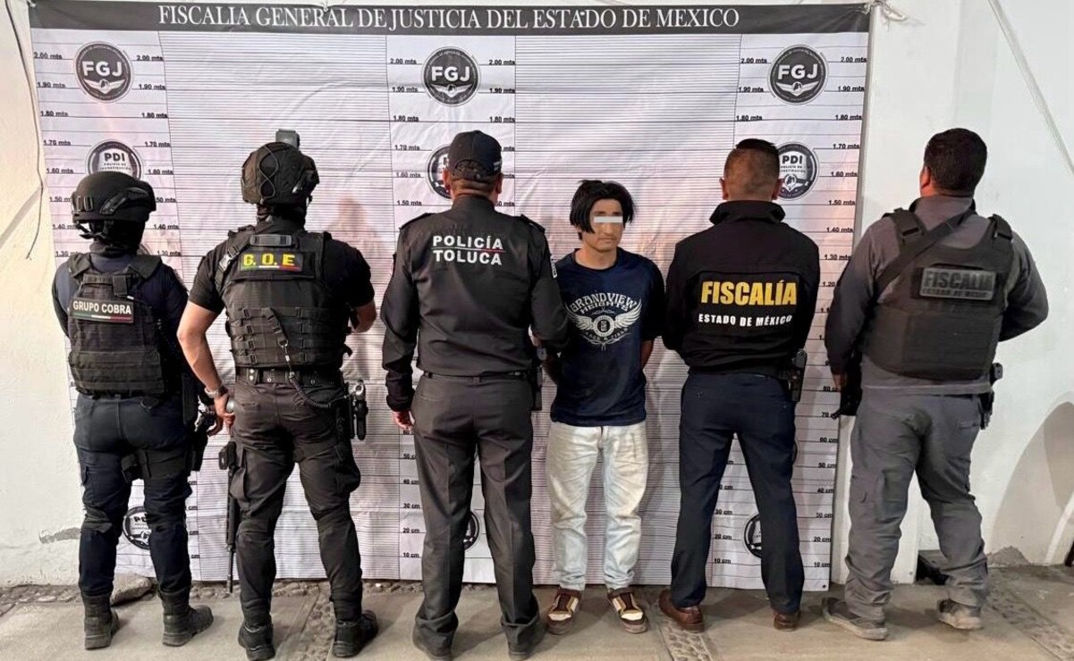 La captura de "El Tito" se dio tras una persecución en Toluca. Foto: Especial