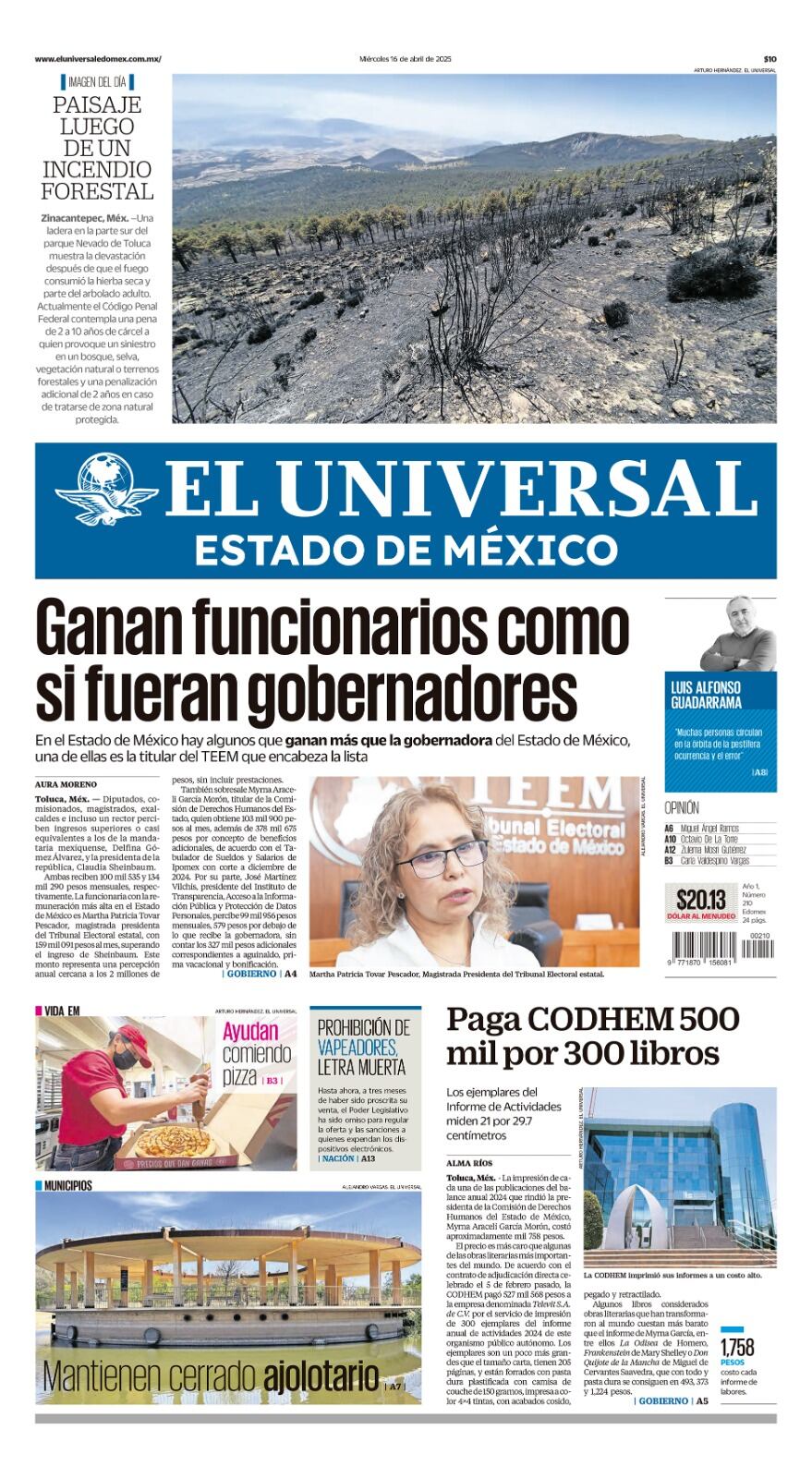 Portada Edomex 16 de abril 2025