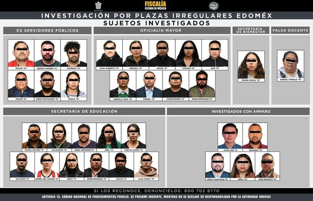 Procesan a 26 por red de "aviadores" en Edomex 