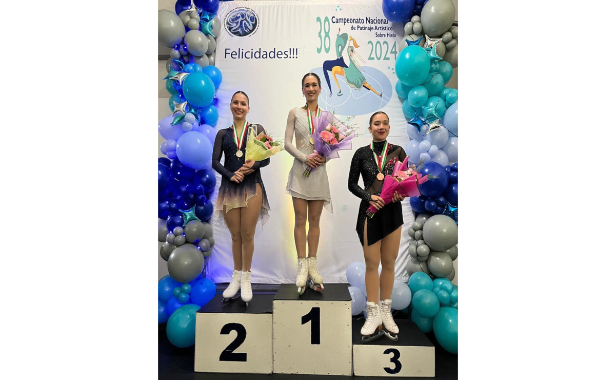 Con una puntuación total de 139.71 en sus dos rutinas, la seleccionada nacional de patinaje artístico sobre hielo,  conquistó el oro. Foto: Conade