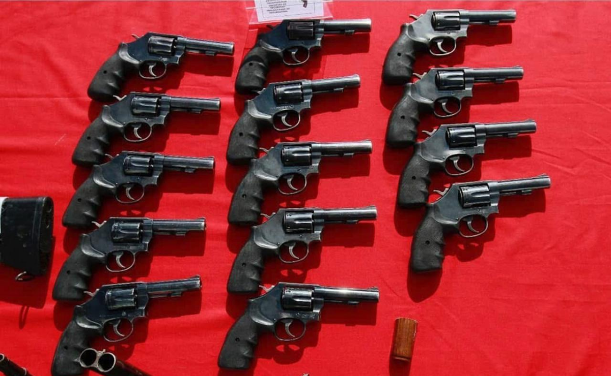 Las armas aseguradas eran utilizadas para cometer diversos delitos en el Valle de Toluca. Foto: Especial