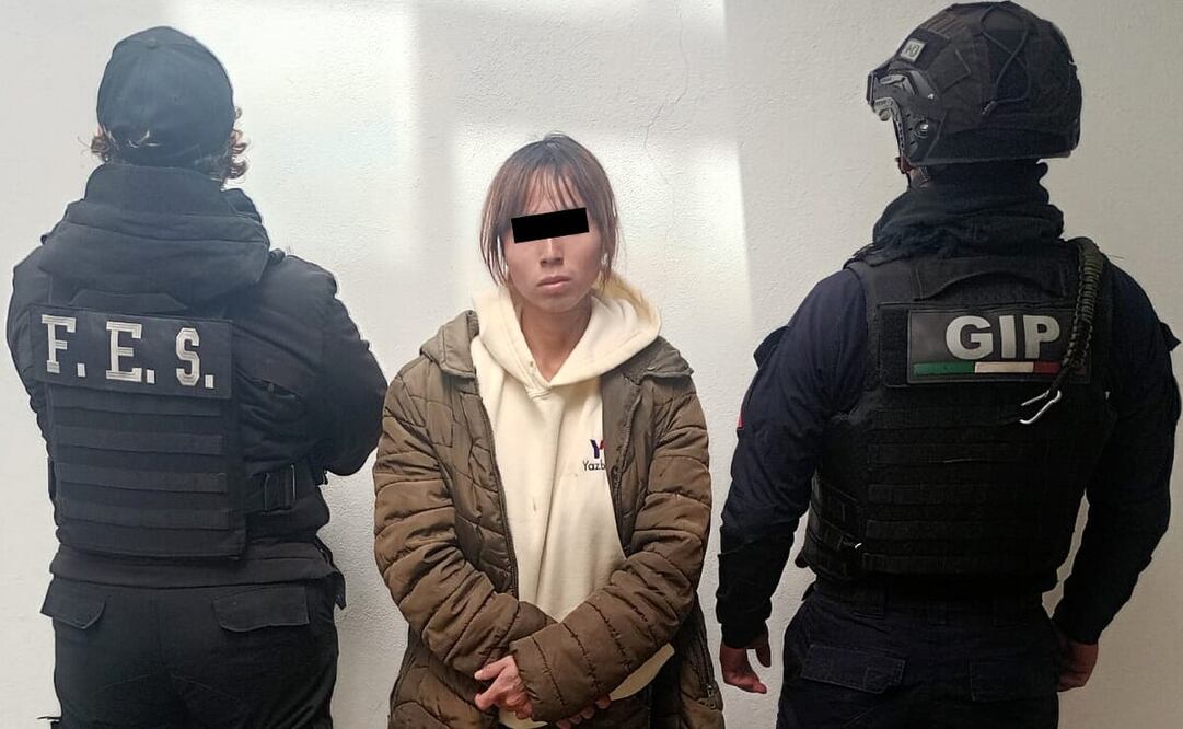 Tras el Operativo Argos, Eliza "N" de 19 años fue detenido por presunto vínculo con un crimen delictivo. Foto: Especial