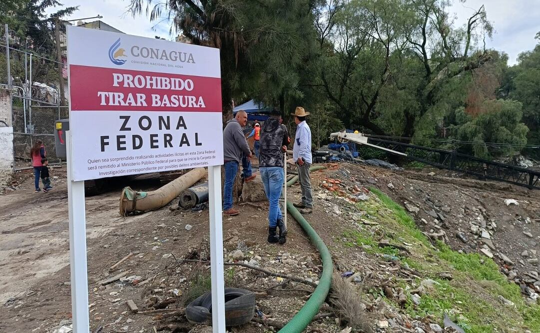 Autoridades piden a la población no tirar basura en las inmediaciones del río y la presa / Foto Gisela González