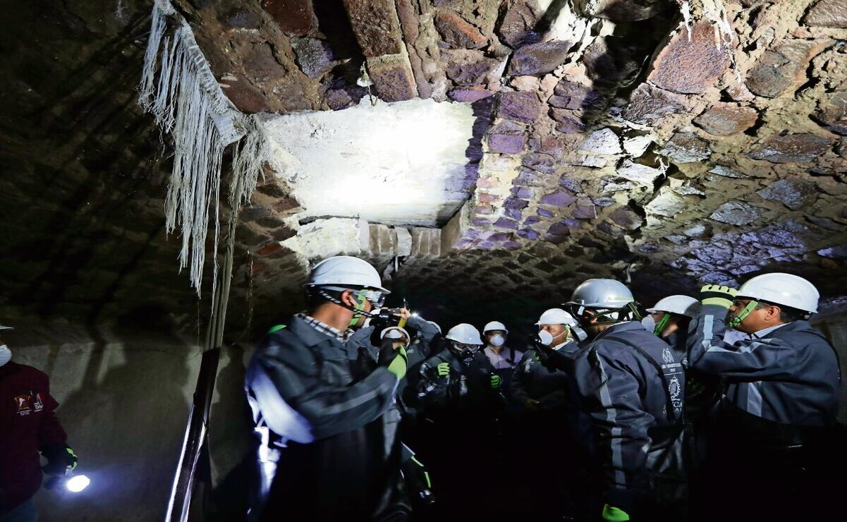 Autoridades de Protección Civil del Estado de México realizaron una inspección técnica a lo largo de la bóveda del río Verdiguel. Foto: ARCHIVO EL UNIVERSAL