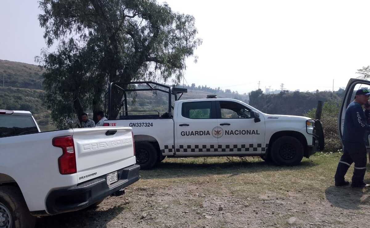 La Guardia Nacional se presentó en la zona de la Presa Madín para proporcionar seguridad. Foto: Rebeca Jiménez.