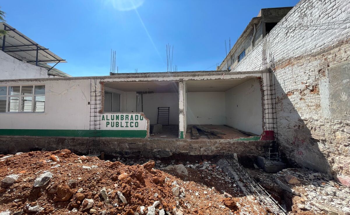El INAH ordenó la suspensión de dos obras en el centro de El Oro. Foto: Michelle Sánchez