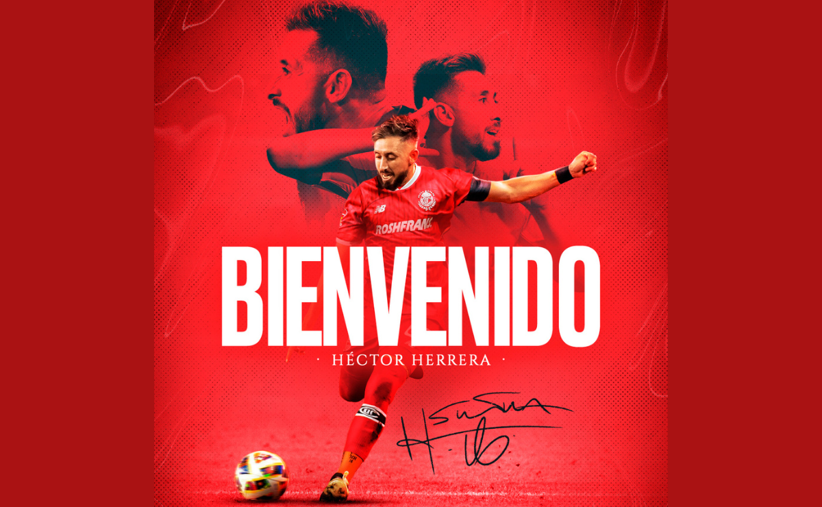 El experimentado mediocampista mexicano, Héctor Herrera, se convierte en el nuevo jugador del Toluca para el Clausura 2025 Foto: Especial