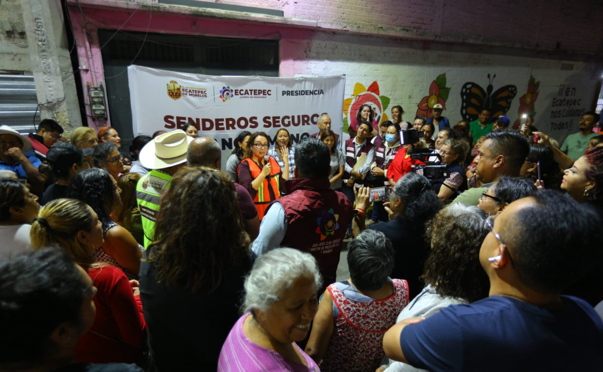 Alcaldesa Azucena Cisneros Coss inaugura sendero seguro con iluminación reforzada en Ecatepec