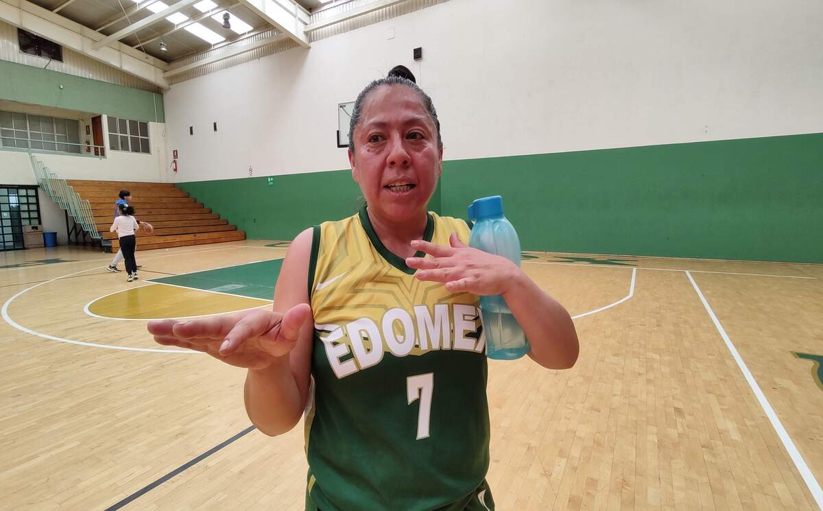 Elisa Ortiz Espinosa, jugadora del equipo Maxibasquetbol “Edoméx”. Foto: Óscar Villa