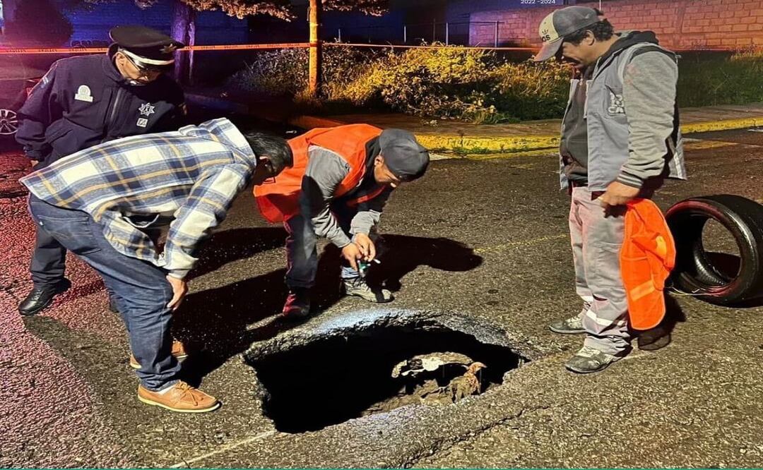 40 elementos se desplegaron por la zona de Toluca. Foto: Especial.