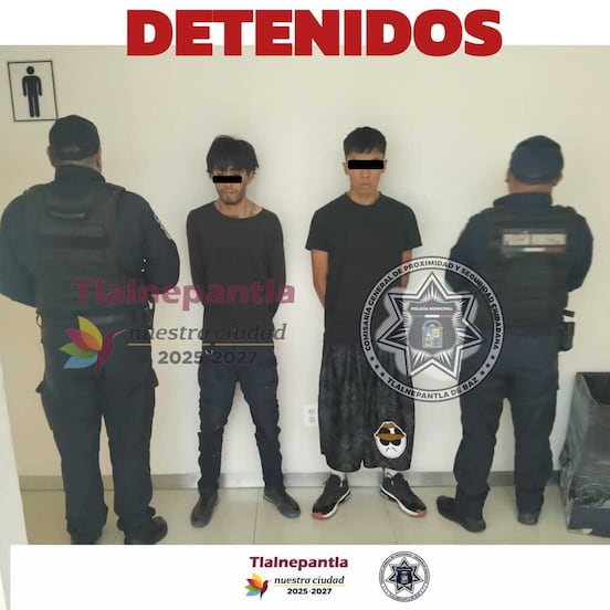 Tlalnepantla: Detenidos dos jóvenes por asalto a adulto mayor