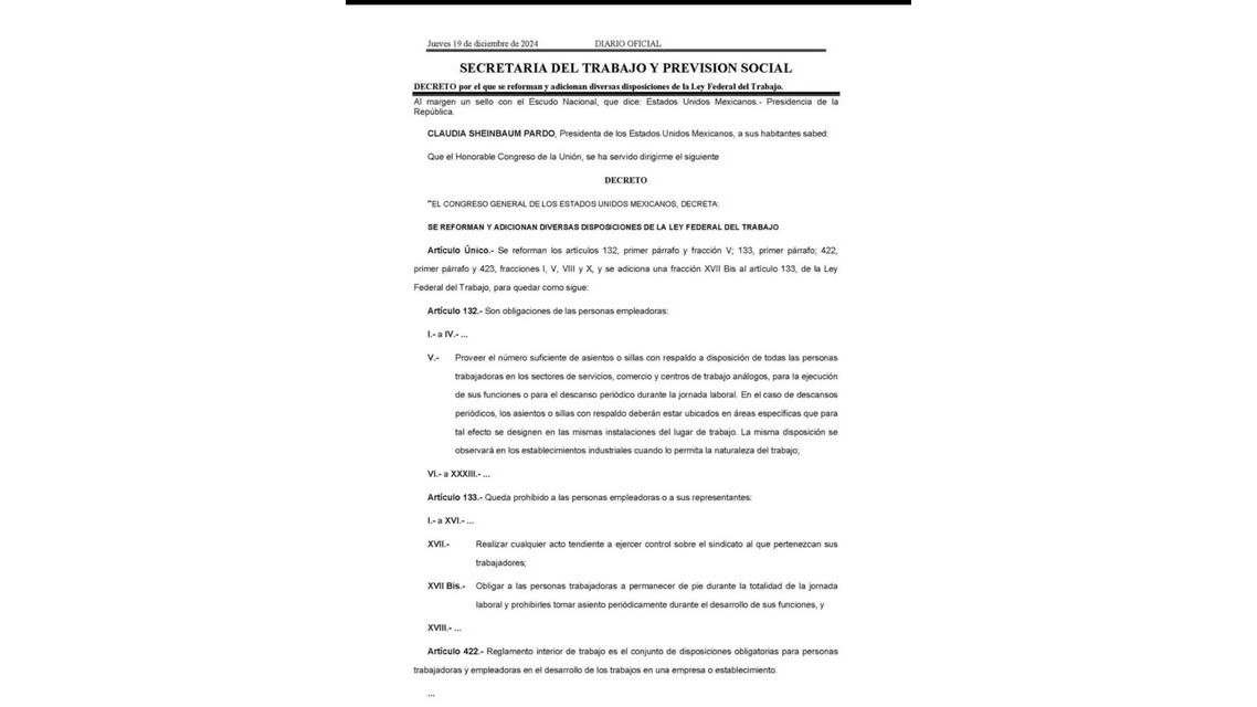 La llamada “Ley Silla” fue publicada en el Diario Oficial de la Federación (DOF). Foto: Especial