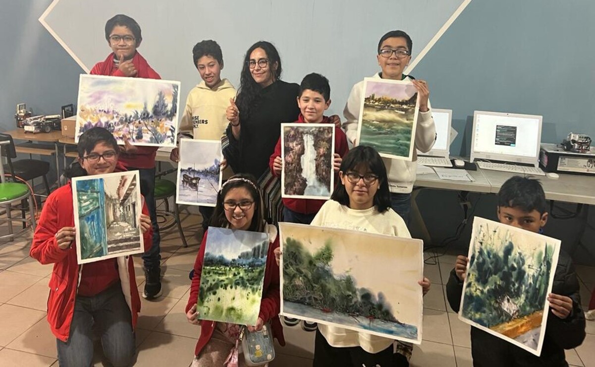 Acuarelas con ritmo: Alma Barrios, la artista mexiquense que fusiona pintura y música