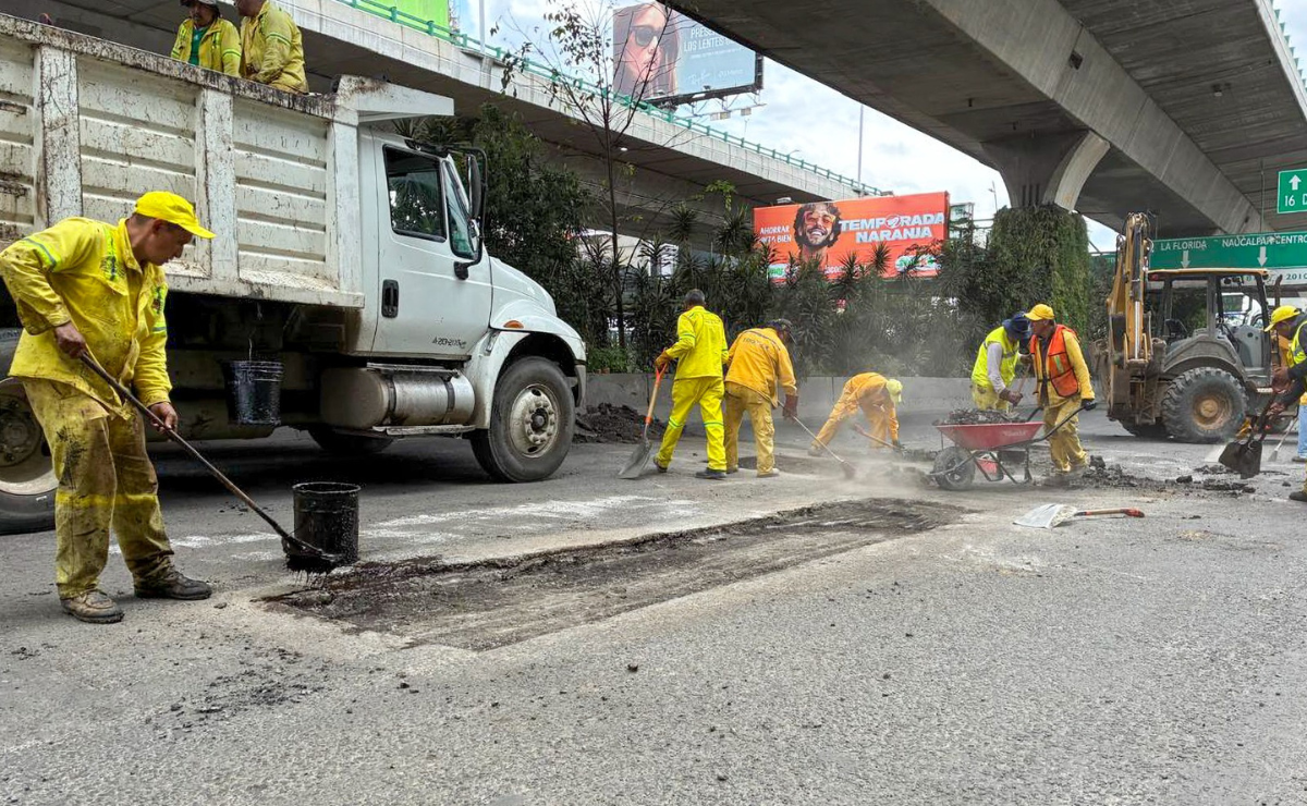 Con una inversión y esfuerzo continuo, la Junta Local de Caminos mantendrá el bacheo del Periférico Norte por seis meses. Foto: Especial