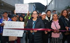 En un año transforman La Negra, en la Sierra de Guadalupe, con agua por la red y pavimentación