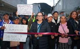 En un año transforman La Negra, en la Sierra de Guadalupe, con agua por la red y pavimentación