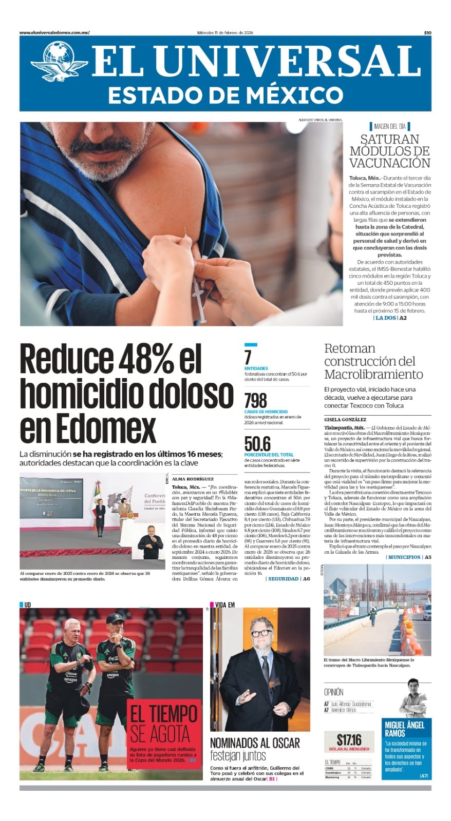 Portada 11 de febrero de 2026