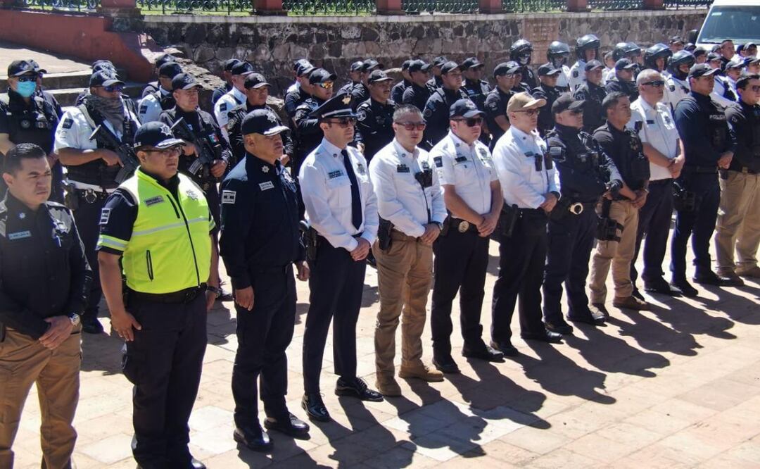Metepec se blinda por vacaciones: Más de 350 elementos, drones y cámaras, listos para tu seguridad hasta el 31 de agosto. Foto: Especial