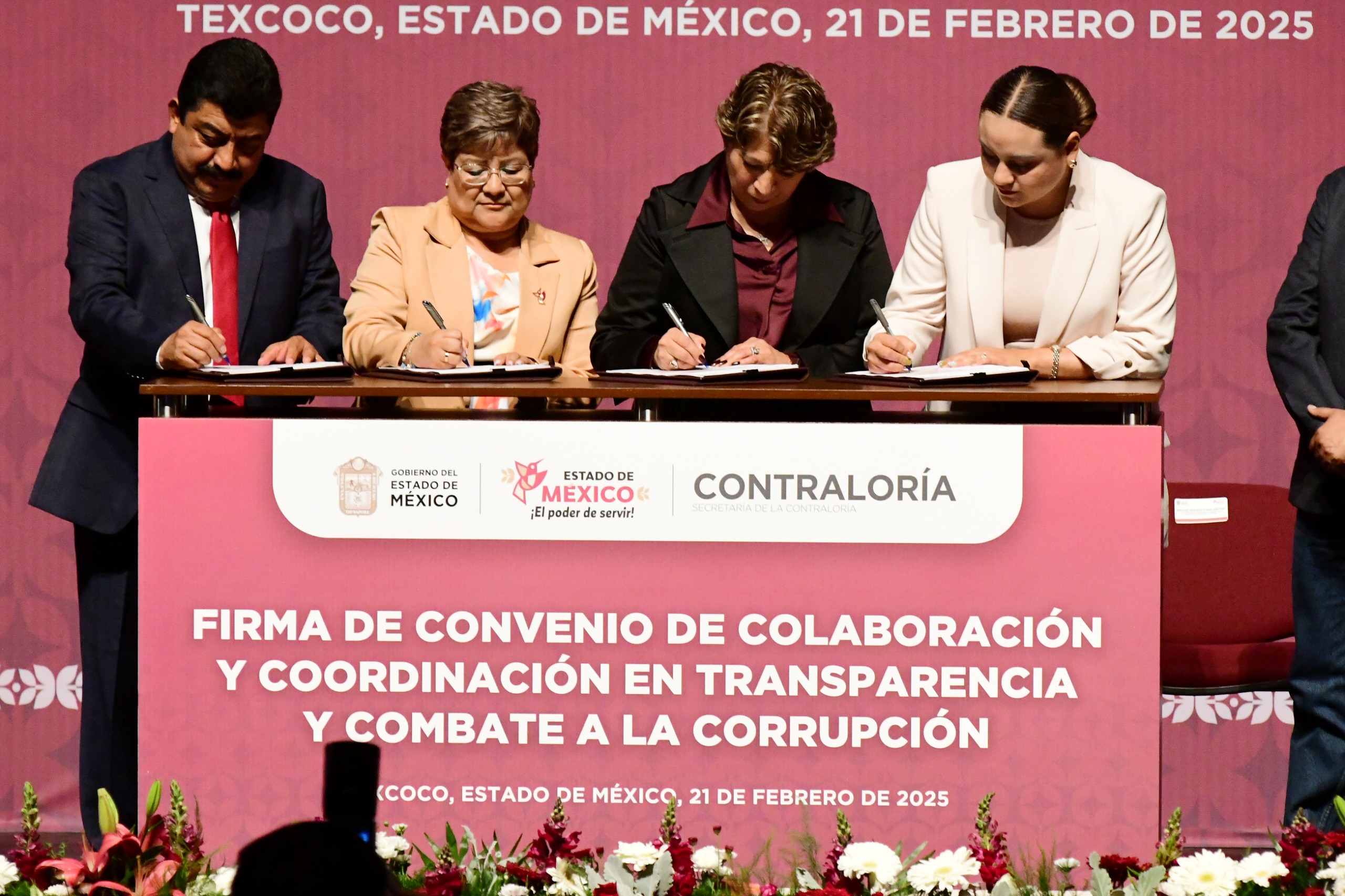 ¡Cero corrupción en Edomex! Delfina Gómez firma convenio con 125 municipios