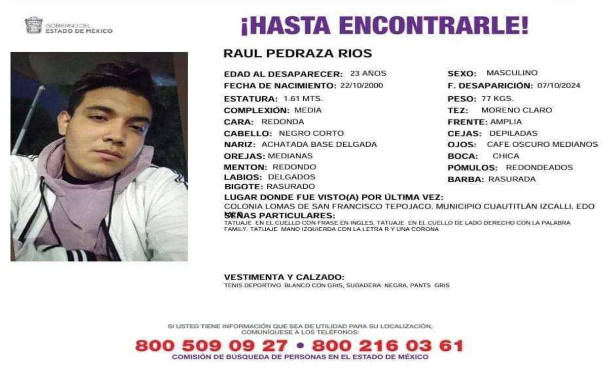 Raúl Pedraza Ríos, alias “Rulo”, de 23 años de edad / Foto: Especial