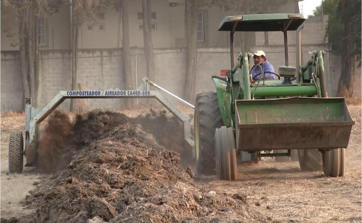 Hasta el momento, se han producido mil 650 toneladas de composta. Foto: Especial.