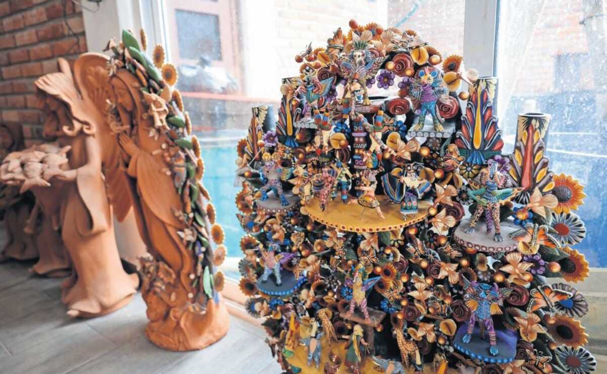 El Árbol de Vida es una pieza representativa del municipio de Metepec, que ya es Patrimonio Cultural Inmaterial de México. Foto: Alma Rodríguez / El Universal Edomex