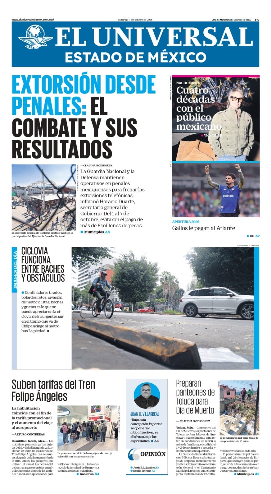 Portada del 11 de octubre