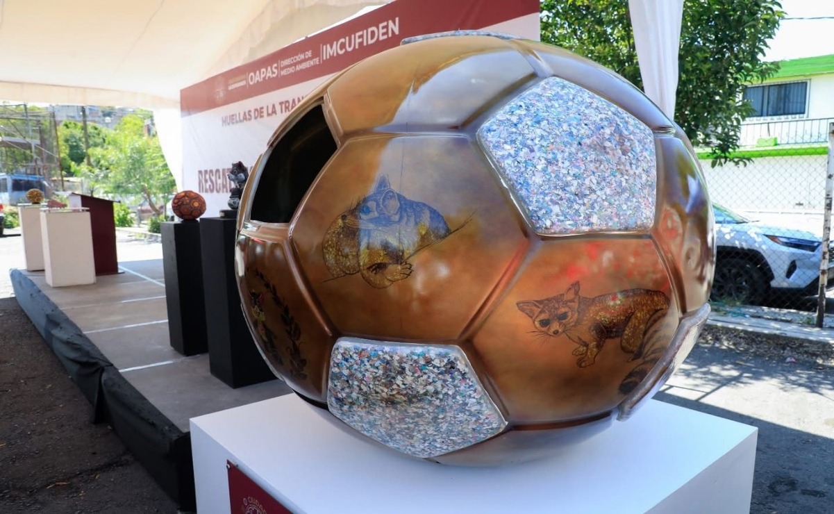 Colocarán cinco balones gigantes que funcionarán como contenedores de plástico para promover la recolección y el reciclaje / Foto Especial