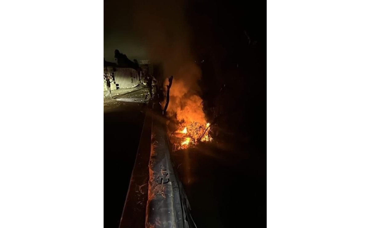 Equipos de emergencia, bomberos y personal de la Guardia Nacional ya trabajan en el sitio. Foto: Especial.