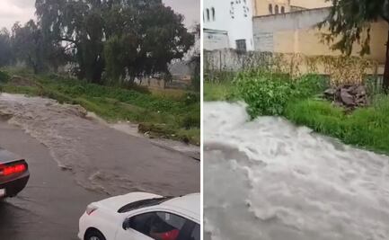 Bajada de la Sierra de Guadalupe inunda calles de Ecatepec tras fuerte lluvia