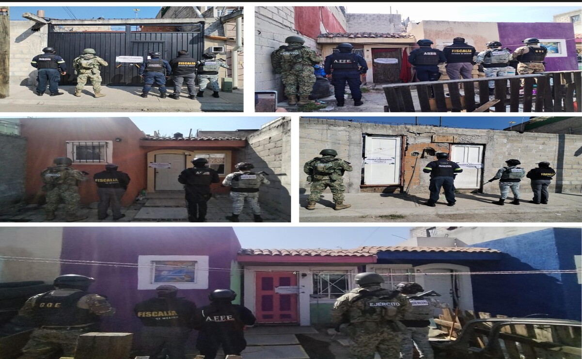 Estas acciones operativas fueron llevadas a cabo por la Fiscalía mexiquense, en coordinación con la Secretaría de la Defensa Nacional / Foto: Especial