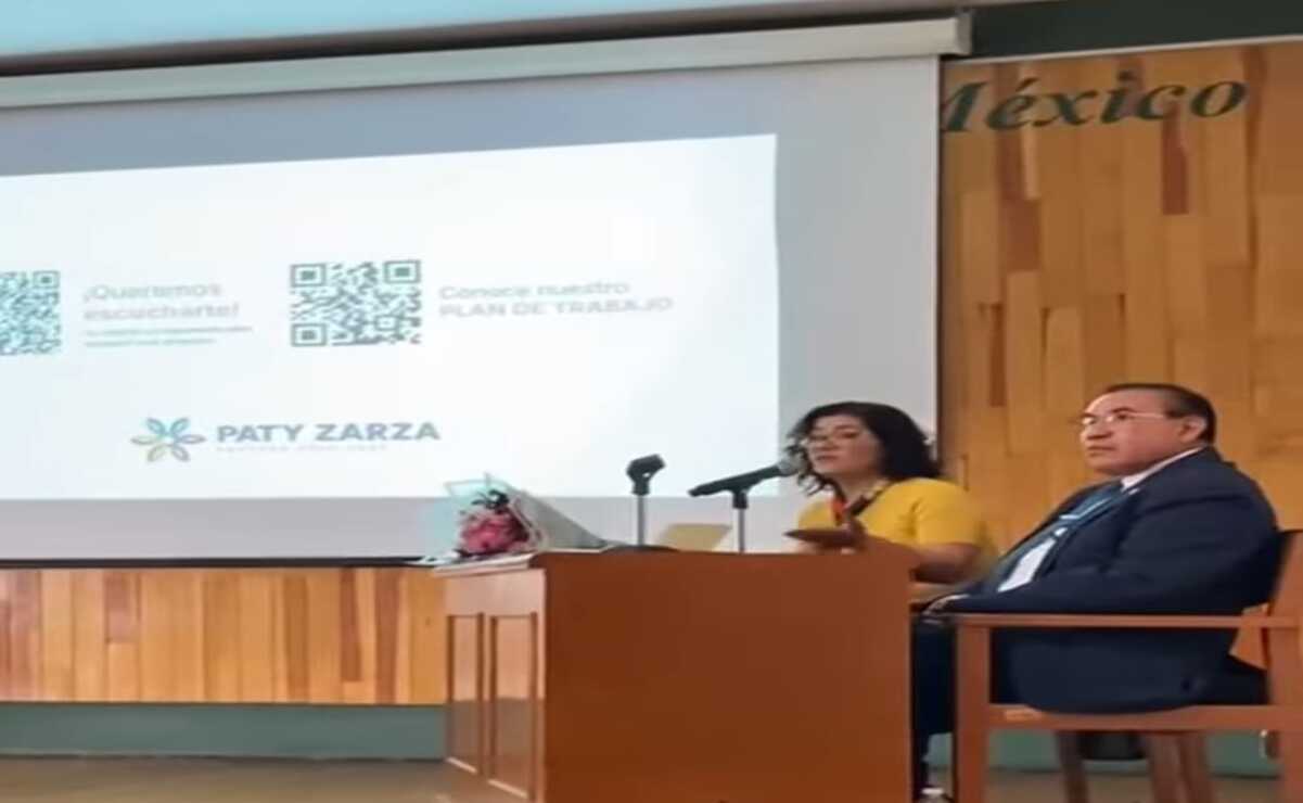 La aspirante a la Rectoría de la UAEMéx fue cuestionada en una de sus comparecencias frente a la comunidad universitaria. Foto: Captura de pantalla