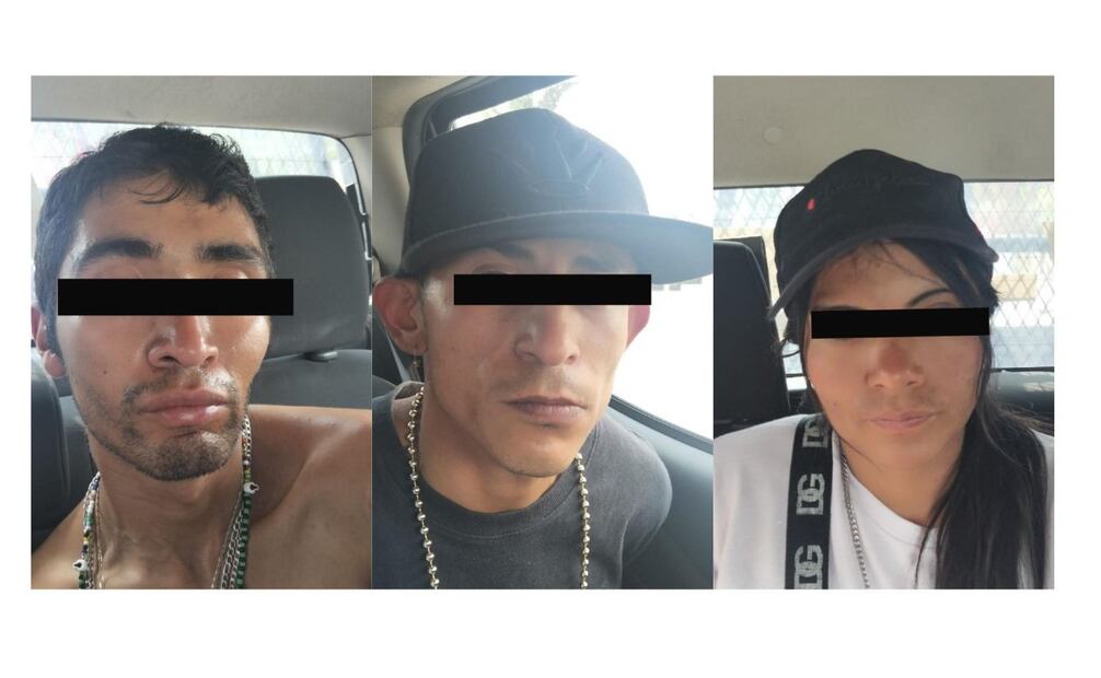 Los detenidos fueron identificados como Rubén “N”, Marco Uriel “N” y Jimena “N”, así como dos adolescentes de 17 años. Foto Especial