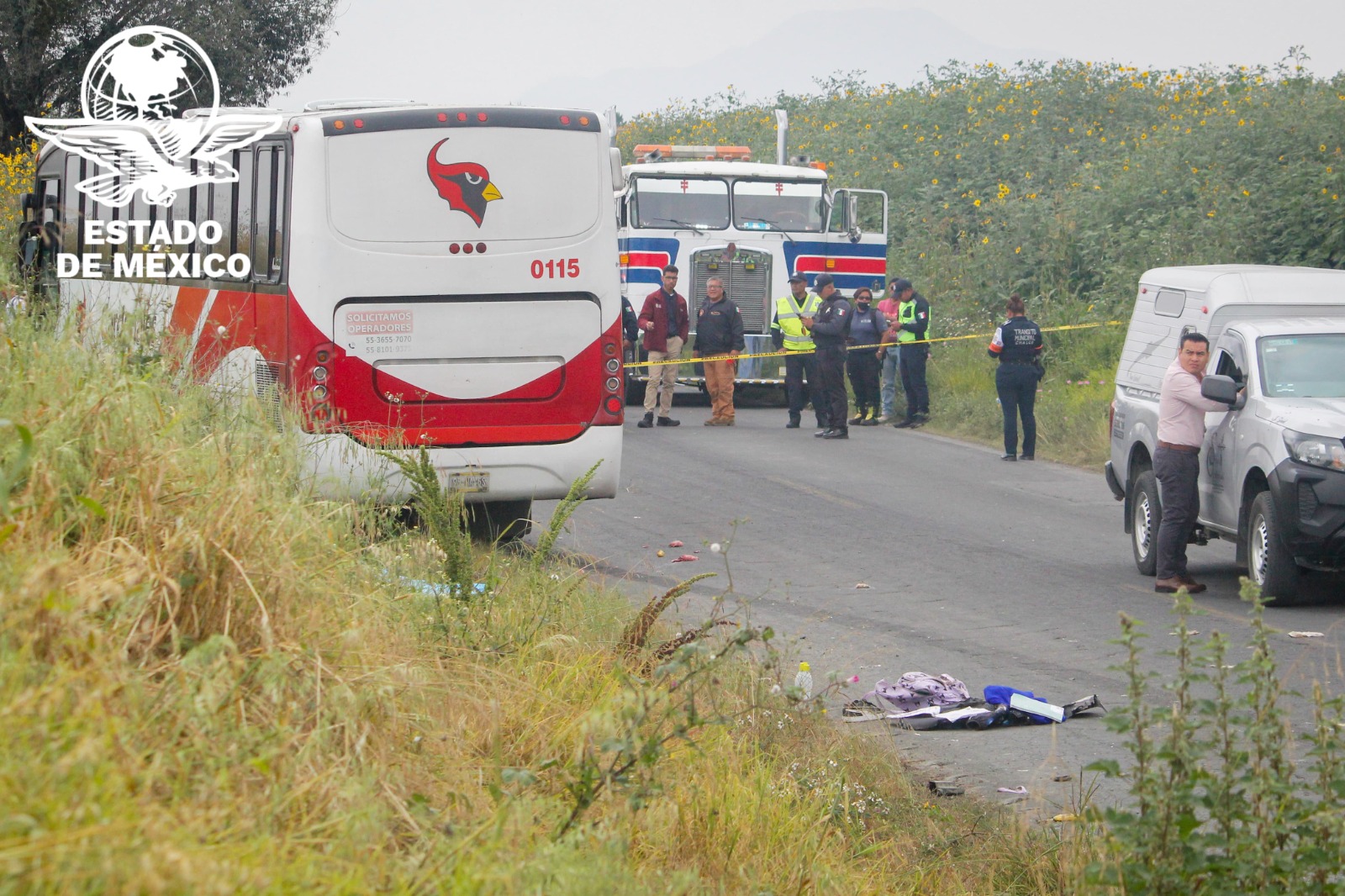 Autobús arrolla a motocicleta en la Chalco-Miraflores; mueren dos menores