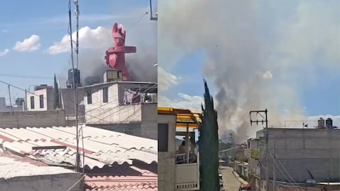 Incendio de pastizales cubre de humo los límites de Neza y Chimalhuacán