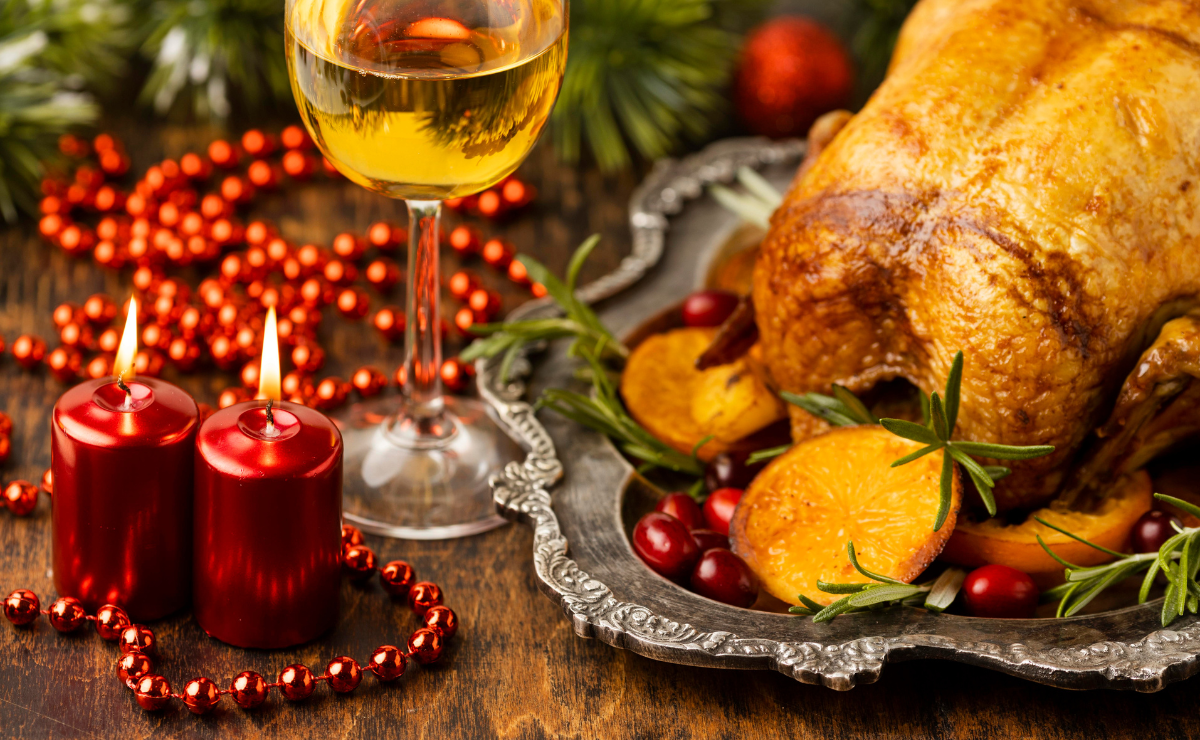 El centro de atención de nuestra cena: ¡Feliz Navidad! Foto: Especial