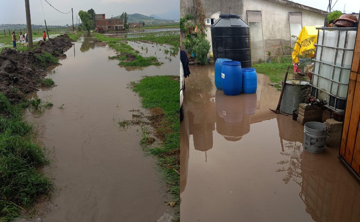 Río Tejalpa se desborda en Toluca; casas afectadas. Foto: Especial