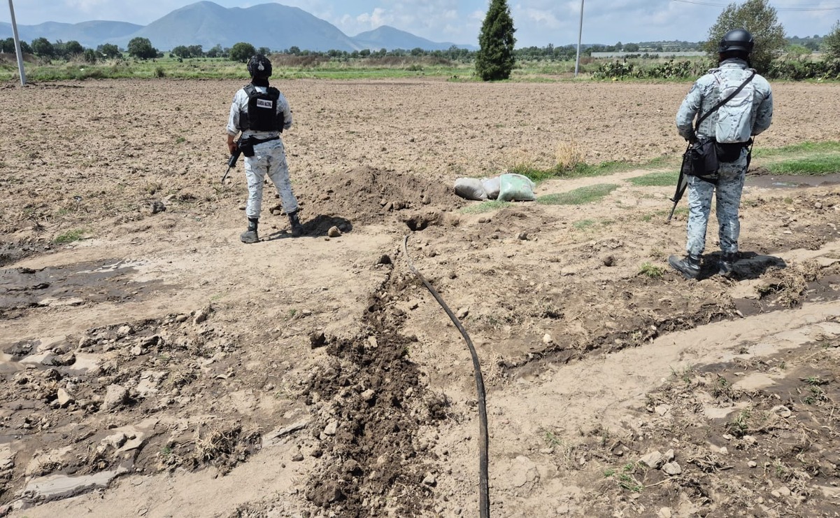 La toma clandestina de hidrocarburo fue localizada a la altura del kilómetro 241+850, en la carretera de Xala. Foto: Especial