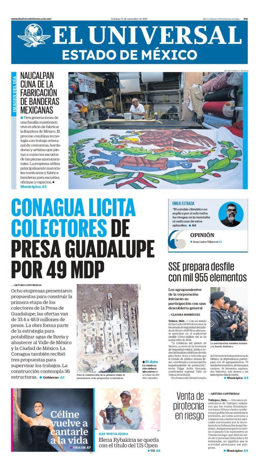 Portada del 13 de septiembre