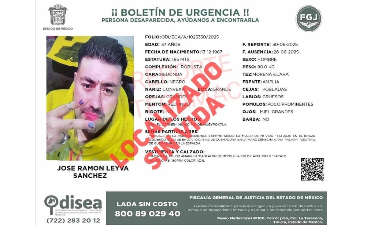 Identificado: José Ramón Leyva Sánchez, el hombre desmembrado en Edomex, clave en un caso con doble homicidio y un policía detenido. Foto: Especial