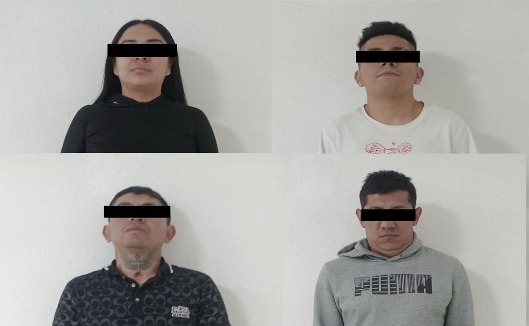 Tres hombres y una mujer fueron detenidos, luego de despojar de sus pertenencia a un automovilista tras montar un percance vial. Foto: Especial