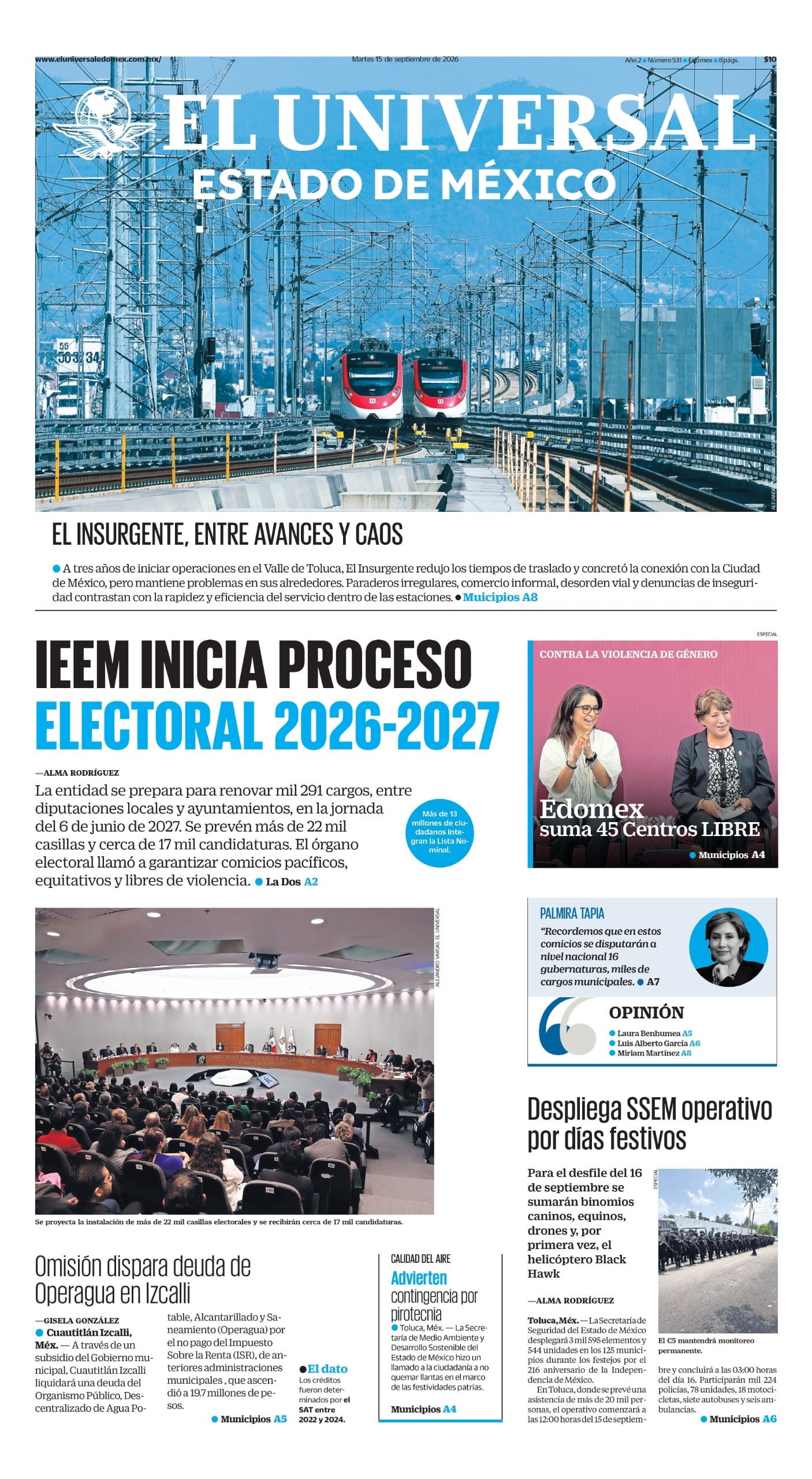 Portada 15 de septiembre de 2026